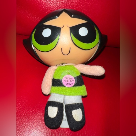 RARE Vintage 1999 The Powerpuff Girls Hard Head Plush Body Talking Buttercup - Picture 1 of 7
